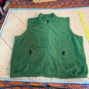 King Size 4XL Green Zip Up Vest